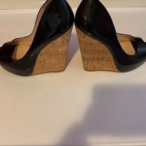 Patent leather platforms